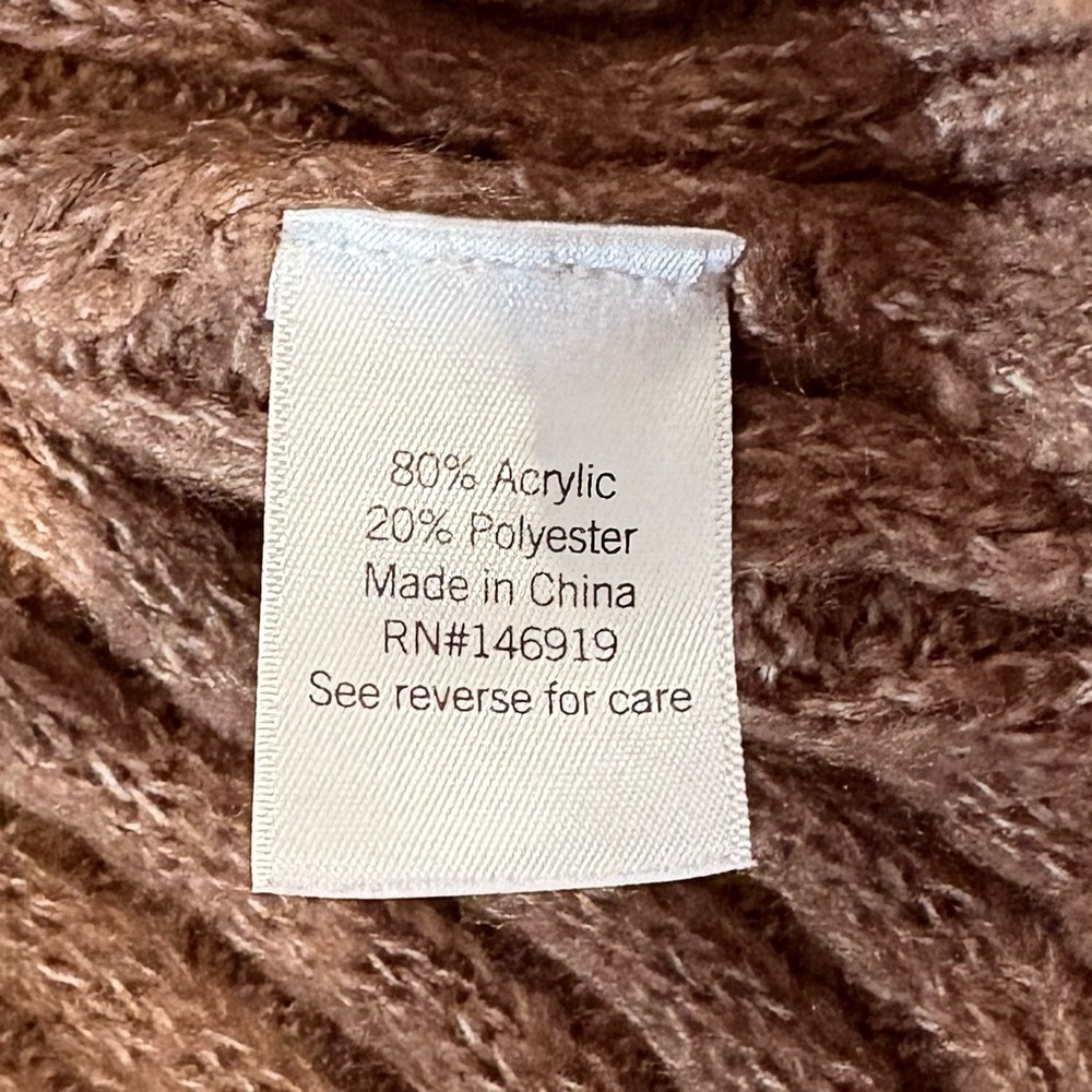 SO Long Sleeve Crew Neck Comfy Brown &Striped Sweaters Set Juniors Women Sz S-M - Picture 16 of 17